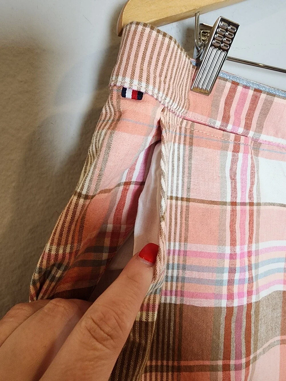 Linen Cotton NWT Tommy Hilfiger Plaid 9